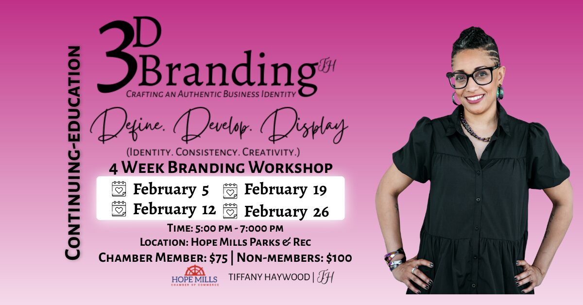 Hope Mills Chamber Continuing Education: 3D Branding Workshop Series